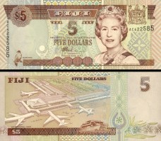 *5 fidžijských dolárov Fidži 2002, P105 UNC - Kliknutím na obrázok zatvorte -